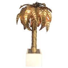 maison jansen palm tree lamp Maison Jansen Palm Tree Table Lamp