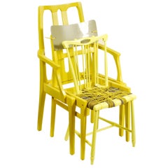 Contemporary Yellow Chair 'Custom Chair' Assemblage by Karen Ryan