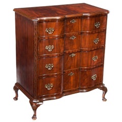Antique Shaped Front Mahogany Chest of Drawers