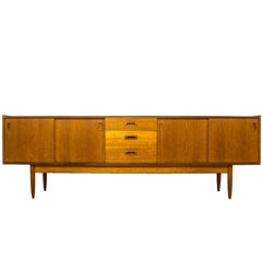 Danish Teak Slidedoor Sideboard Media Unit Storage Vintage Retro