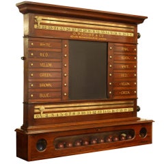 Antique Victorian Late Pool and Billiards Scoreboard