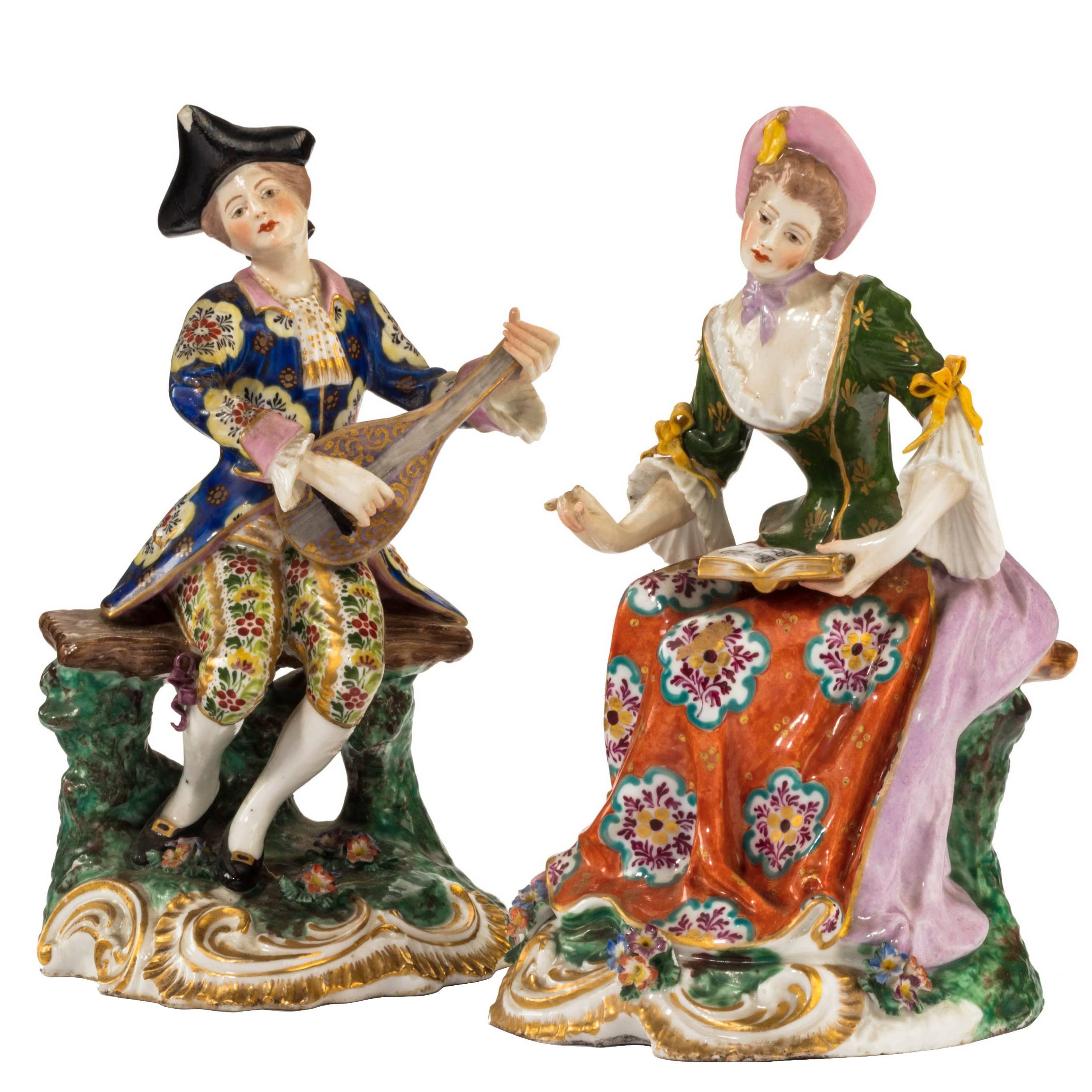 Pair of Mid-19th Century Hard Paste Porcelain Figures