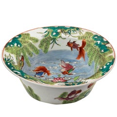 Late 19th Century Cantonese Porcelain Fish Bowl