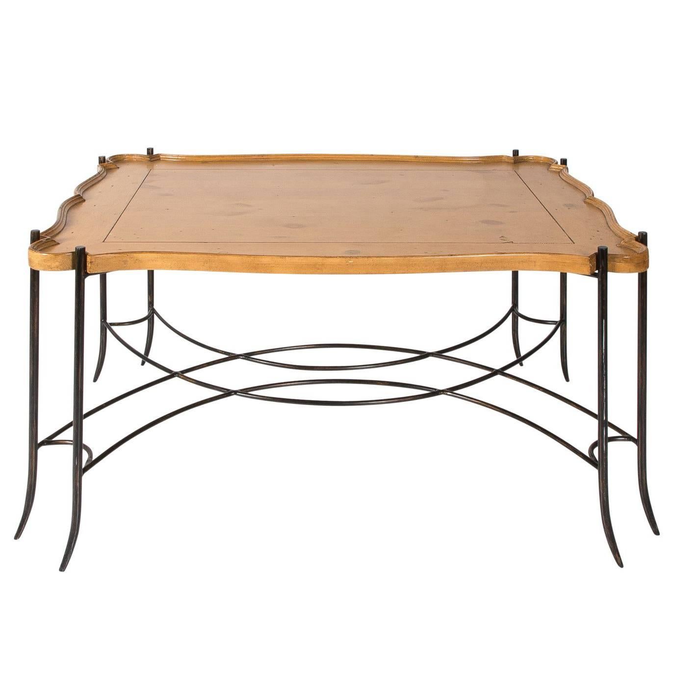 Iron Base Table with Tray