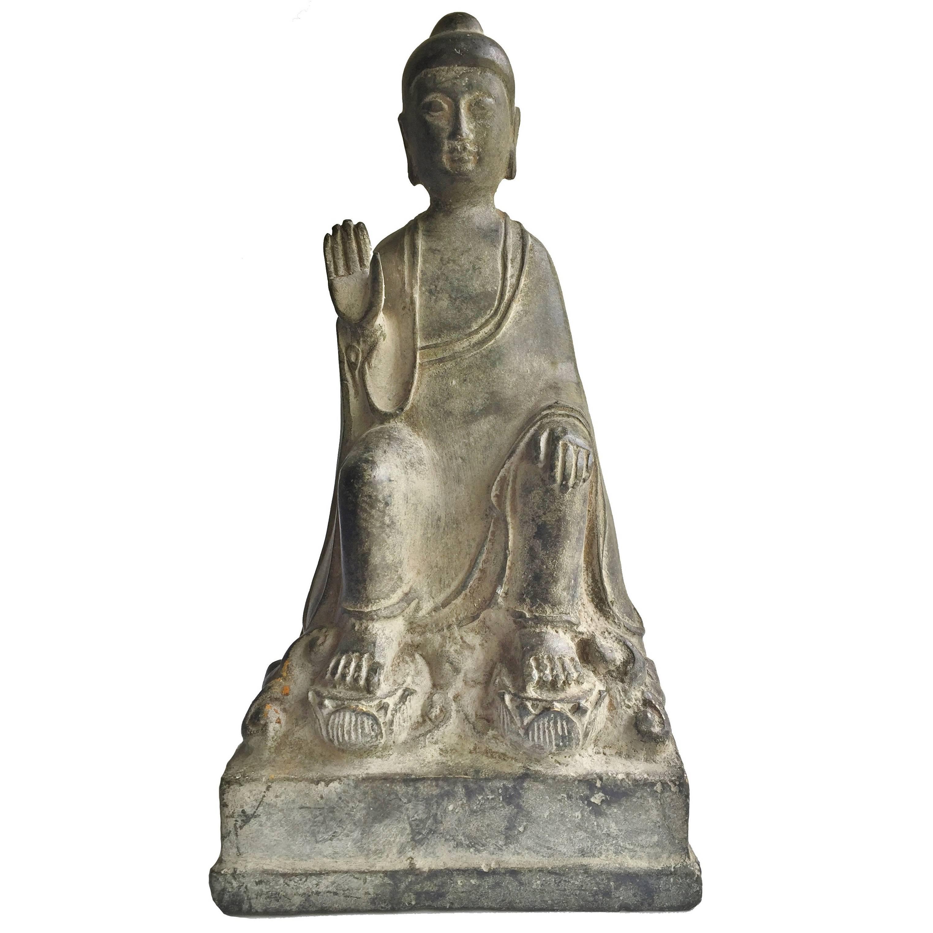 Antique Bronze No Fear Buddha