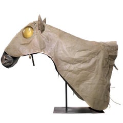 Antique Japanese Horse Gas Shroud and Mask