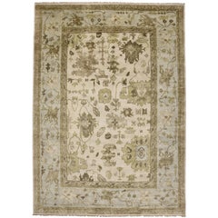 New Contemporary Oushak Rug with Transitional Style