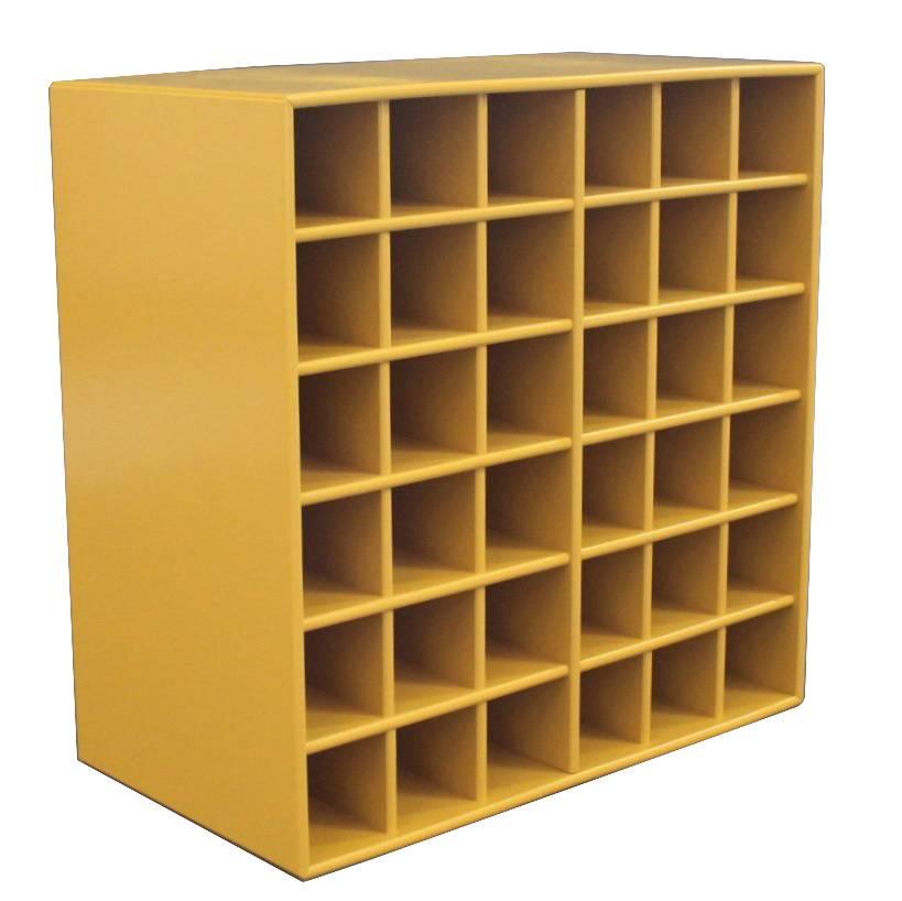Bookcase in Yellow by Montana with 36 Smaller Spaces for Wine or Similar