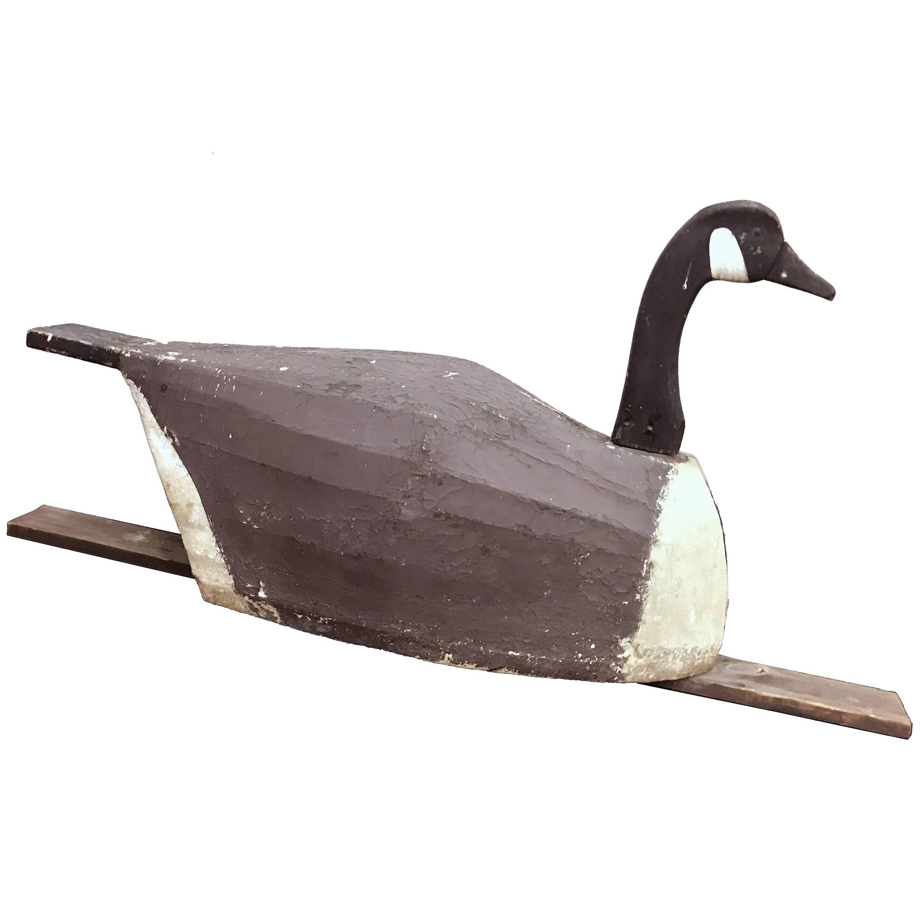 Joe Lincoln Canvas Covered Goose Decoy, circa 1900