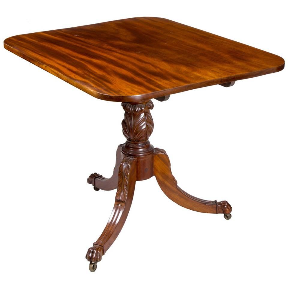 Large Mahogany Neoclassical Tilt-Top Table, New York, circa 1815 For Sale