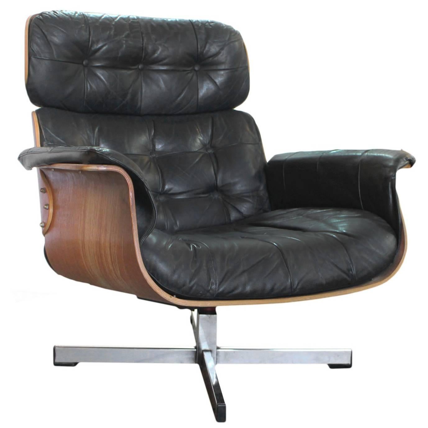 Lounge Chair with Ottoman Designed by Scholl For Sale