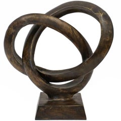 Bronze Abstract Rings Sculpture by Martin Klein, Signed & Numbered