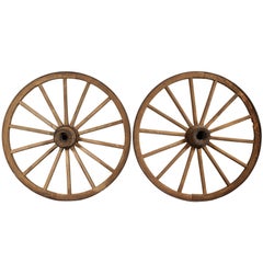 Pair of Antique Wagon Wheels