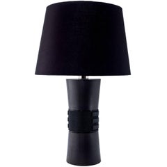 Mina Table Lamp Solid Wood and Genuine Leather