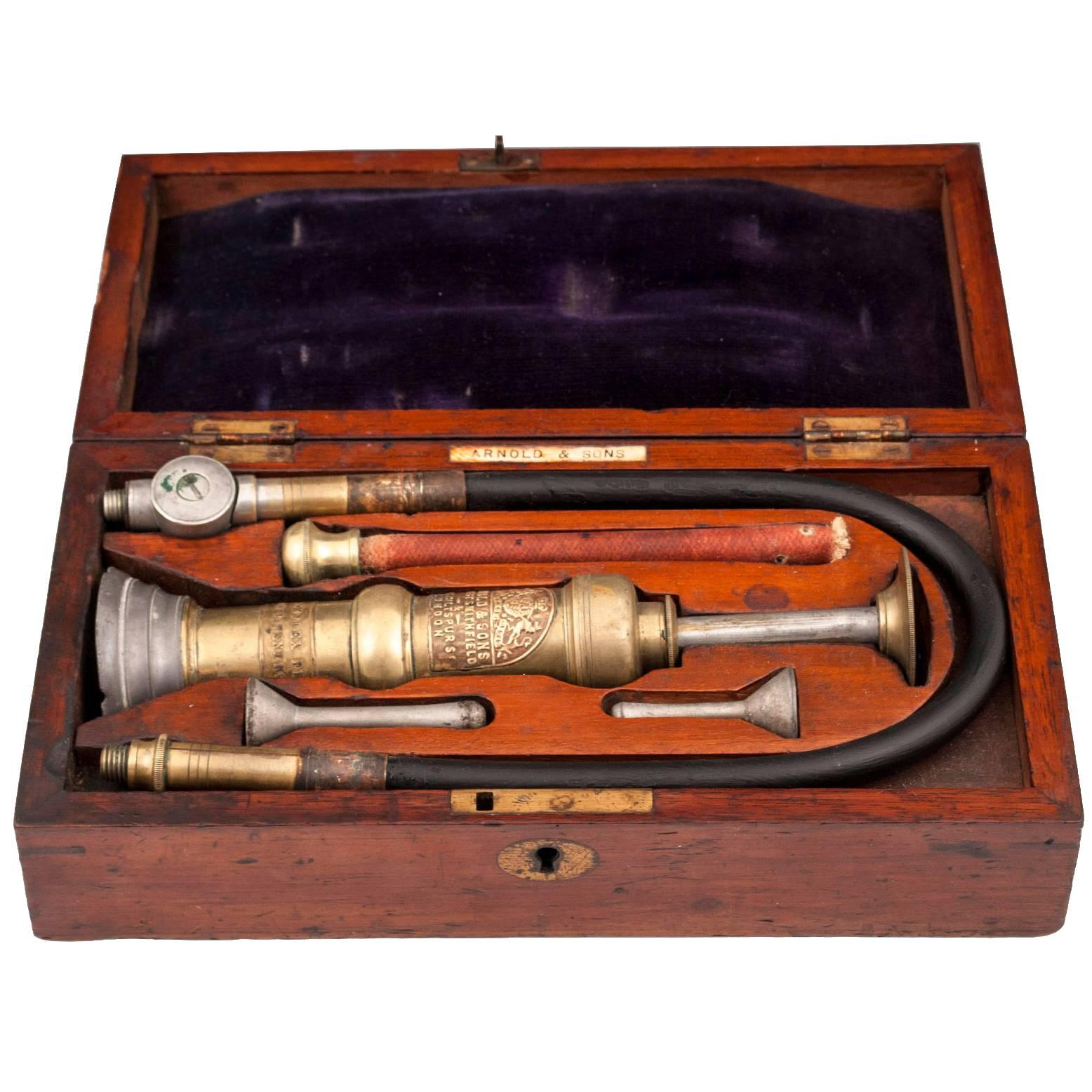 Antique Medical Arnold & Sons Stomach Pump and Enema Set
