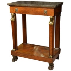 French Empire Mahogany and Bronze-Mounted Console