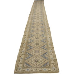 Antique Persian Malayer Runner with French Provincial Style, Long Hallway Runner