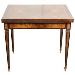 19th Century, Veneered, Tapered Leg Games Table