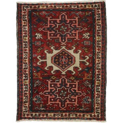 Vintage Heriz Persian Rug with Modern Traditional Style