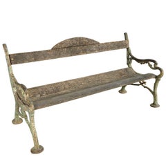 Antique Outstanding French Garden Bench