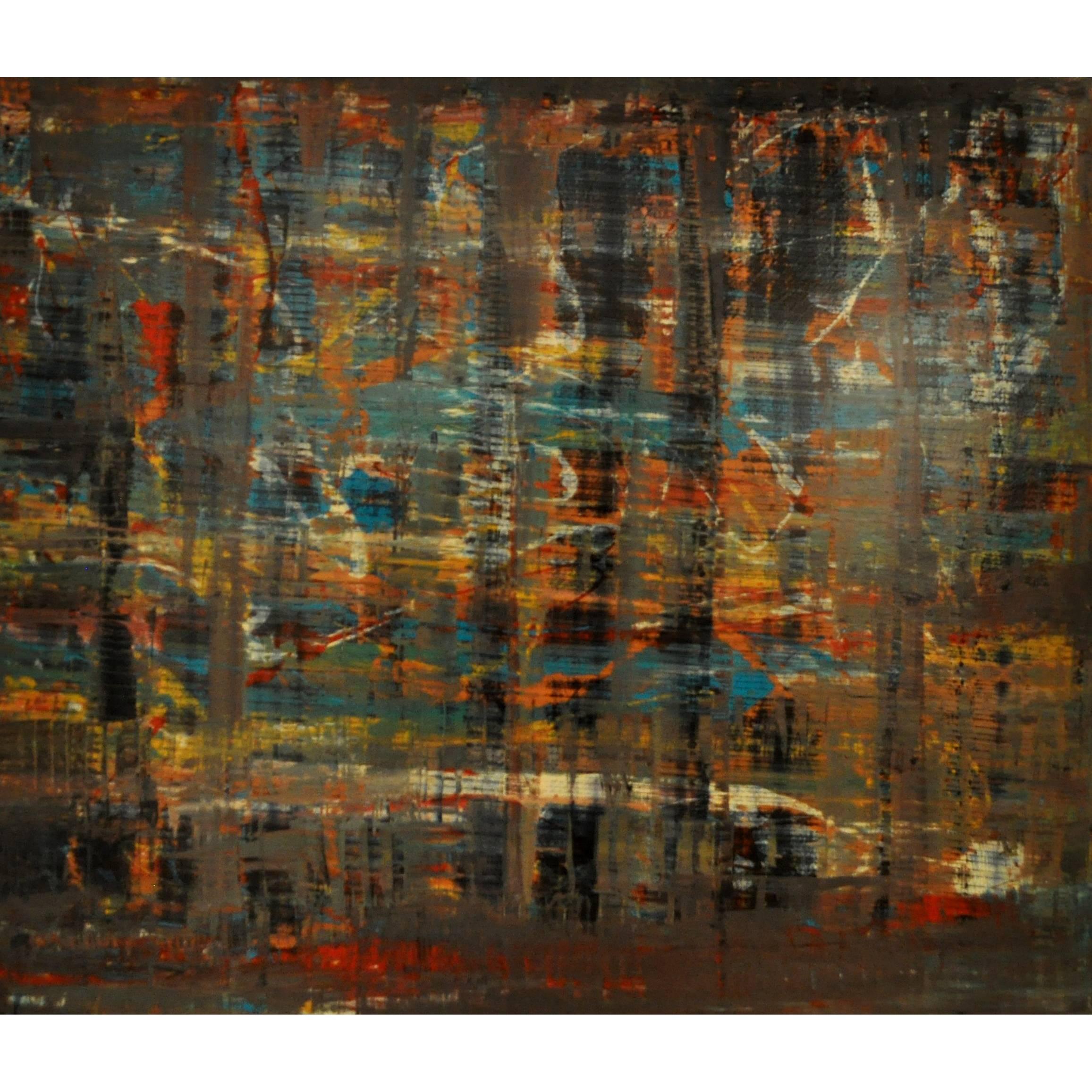 Abstract Painting on Aluminium by artist Paulden Evans, 1939 For Sale