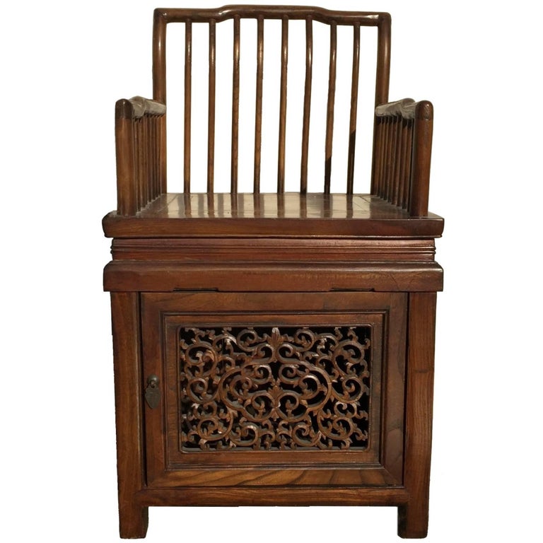 Chinese Antique Comb Back Chair With Storage For At 1stdibs Chinese Antique Comb Back Chair With Storage For