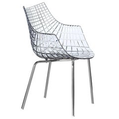 Vintage "Meridiana" Polycarbonate and Steel Chair Designed by C. Pillet for Driade