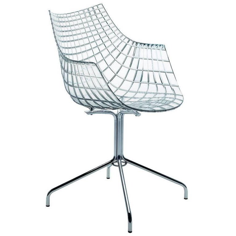 "Meridiana" Polycarbonate and Steel Chair Designed by C. Pillet for Driade For Sale