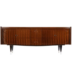 French Art Deco Macassar Ebony Buffet with Center Dry Bar