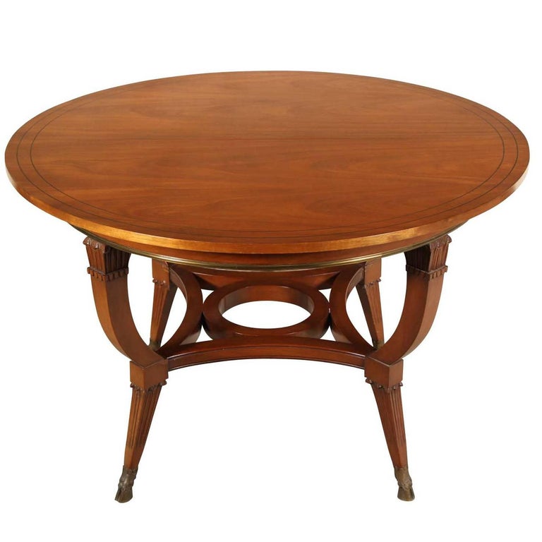 Modern Neoclassical Style Round Dining / Centre Table at 1stDibs