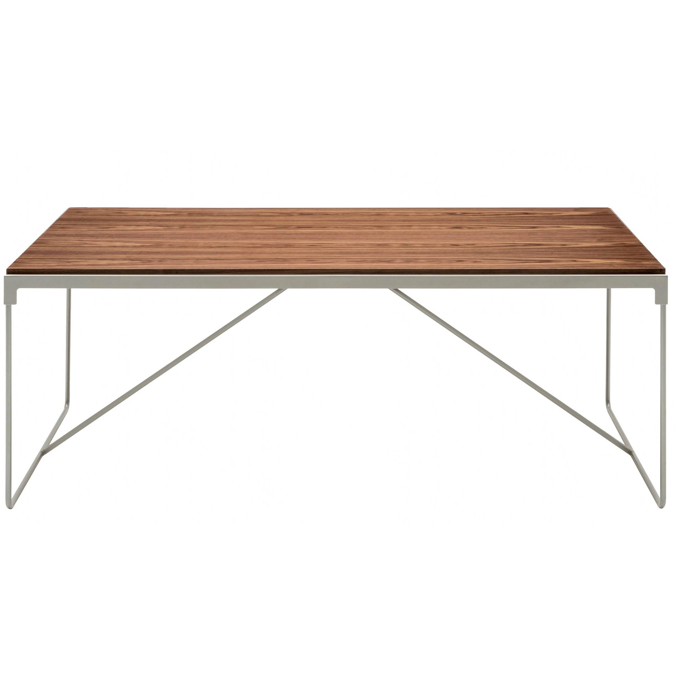 "Mingx" Canaletto Walnut Veneered and Steel Table by Konstantin Grcic for Driade For Sale