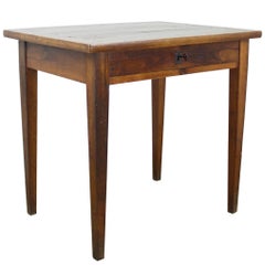 Antique Walnut Side Table with Framed Top