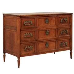 French 18th Century Exquisite Carved Wood Chest of Drawers with Ornate Hardware