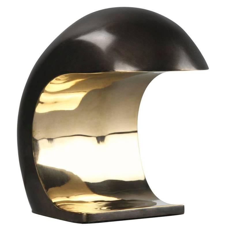 Mini Nautilus Desk Lamp in Bronze by Christopher Kreiling For Sale