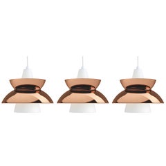 Jørn Utzon Copper 'Doo-Wop' Pendants for Louis Poulsen