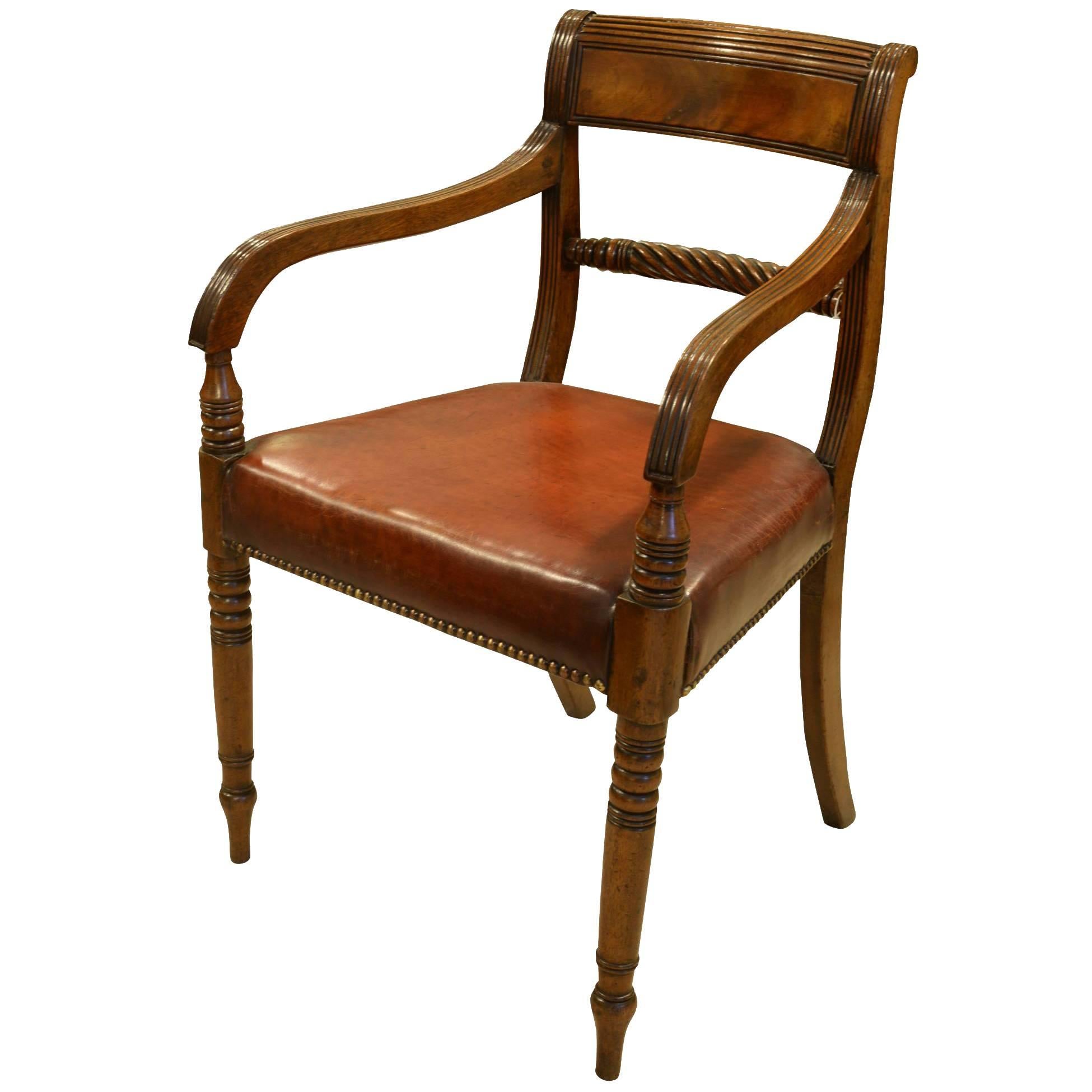 Regency Mahogany Desk Chair