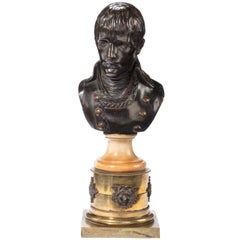 Early 19th Century Patinated Bronze Bust of Napoleon by Louis-Simon Boizot