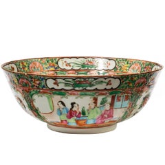 late 19th century Cantonese enamelled porcelain bowl