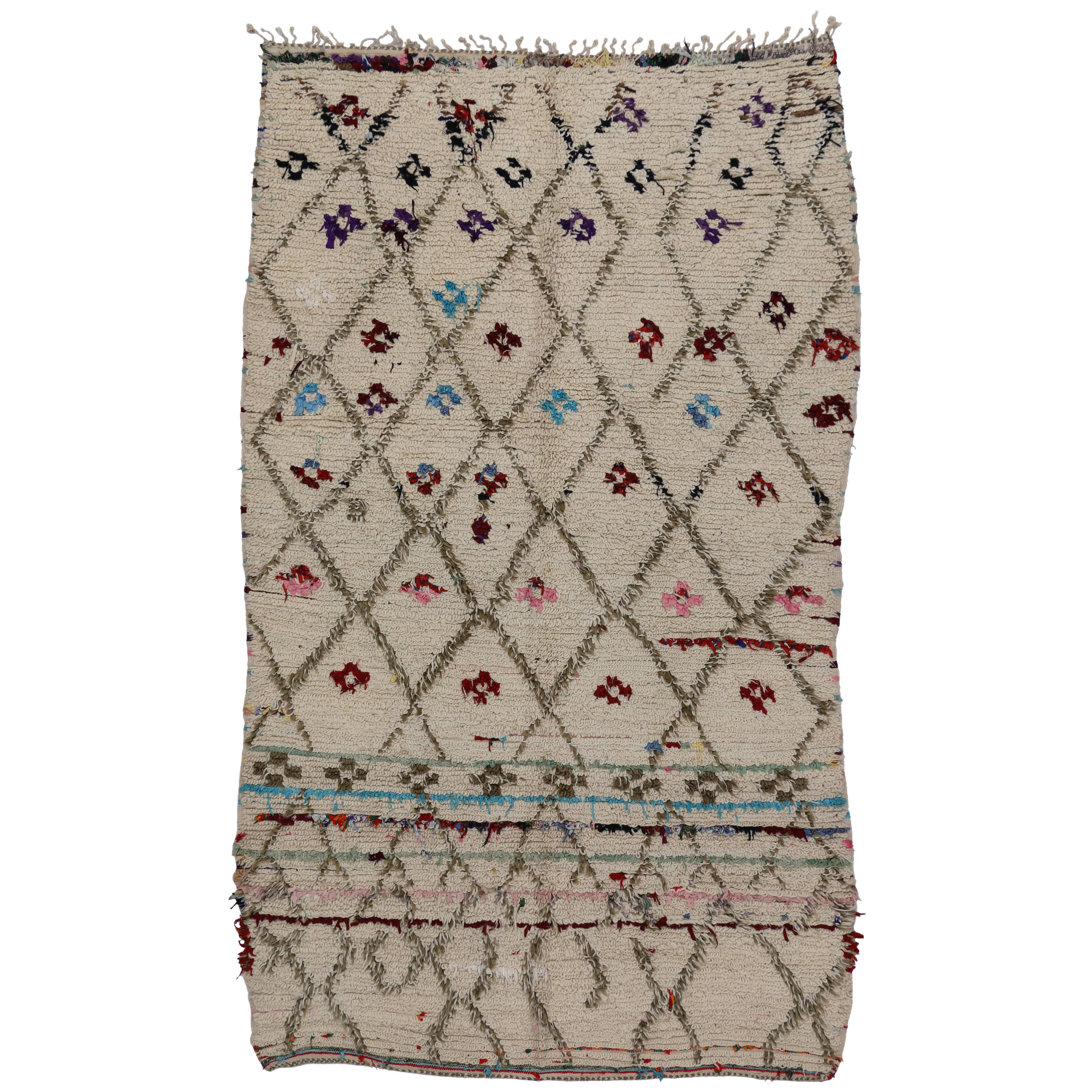 Vintage Berber Moroccan Azilal Rug