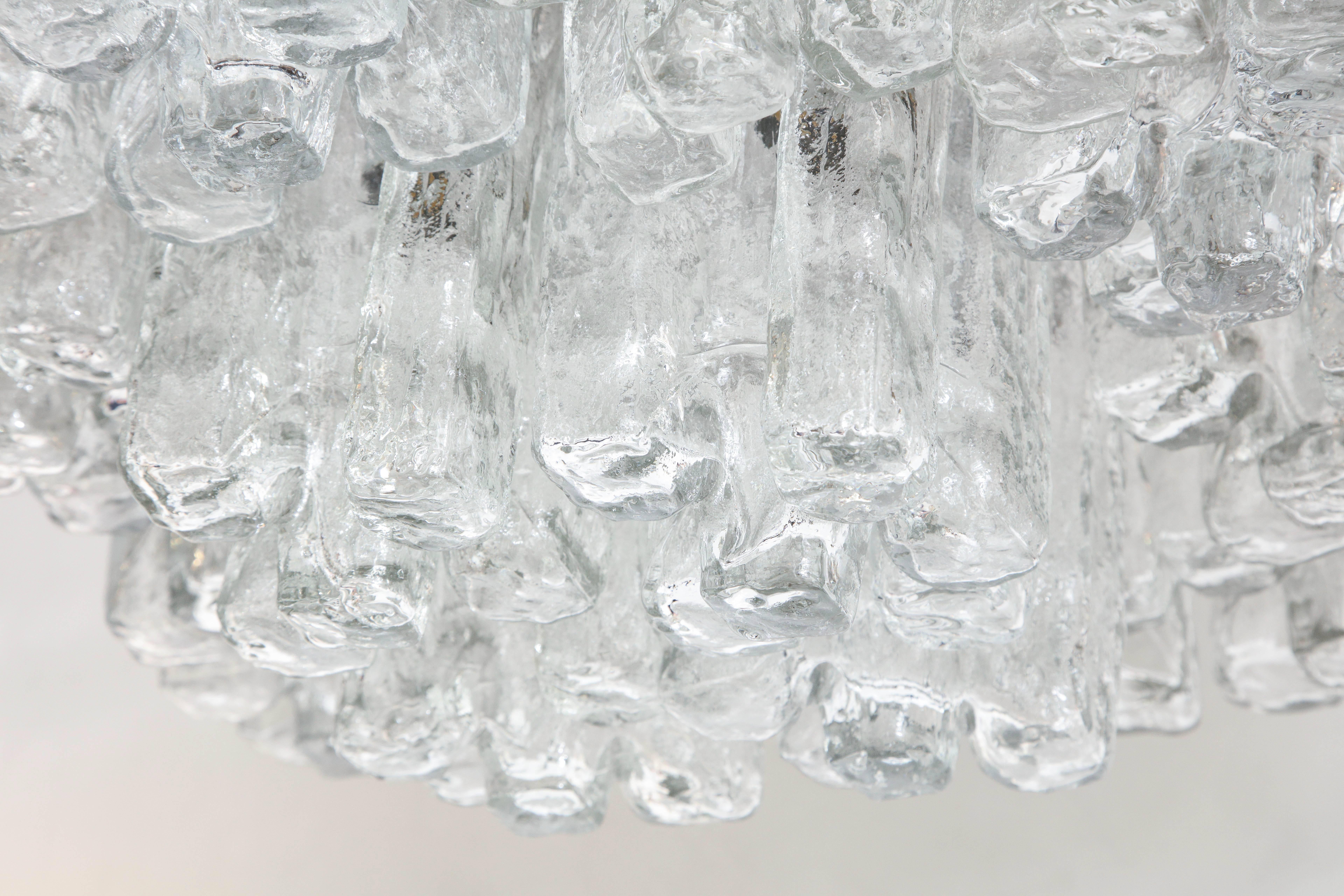Austrian Kalmar Ice Glass Flush Mount