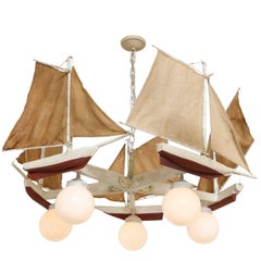 American Five-Light Sailboat Form Chandelier 1