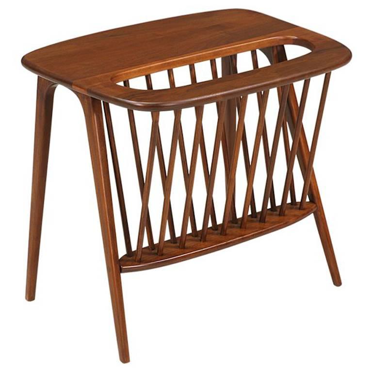 Arthur Umanoff Magazine Rack Side Table for Washington Woodcraft