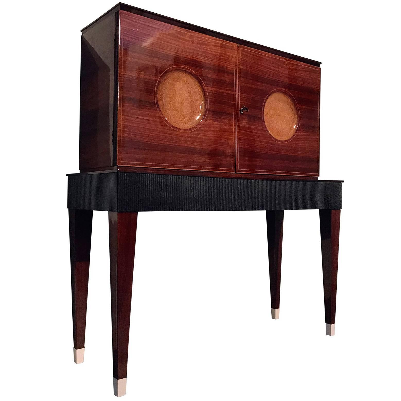 Italian Mid-Century Rosewood Bar Cabinet attributed to Paolo Buffa, 1950s