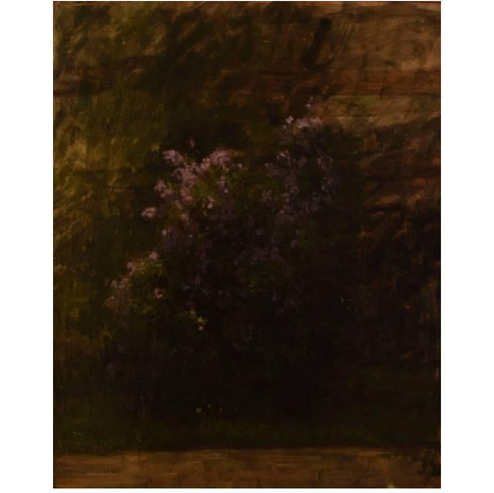 Danish Flower Painter, Early 20th Century, Flowers in Landscape, Oil on Board