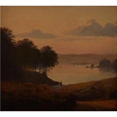Andersen-Lundby Anders, Danish Landscape, Oil on Wood