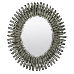 Silver Leaf Italian Eyelash Mirror