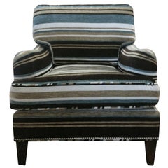 Art Deco Lounge Chair with Mohair Upholstery