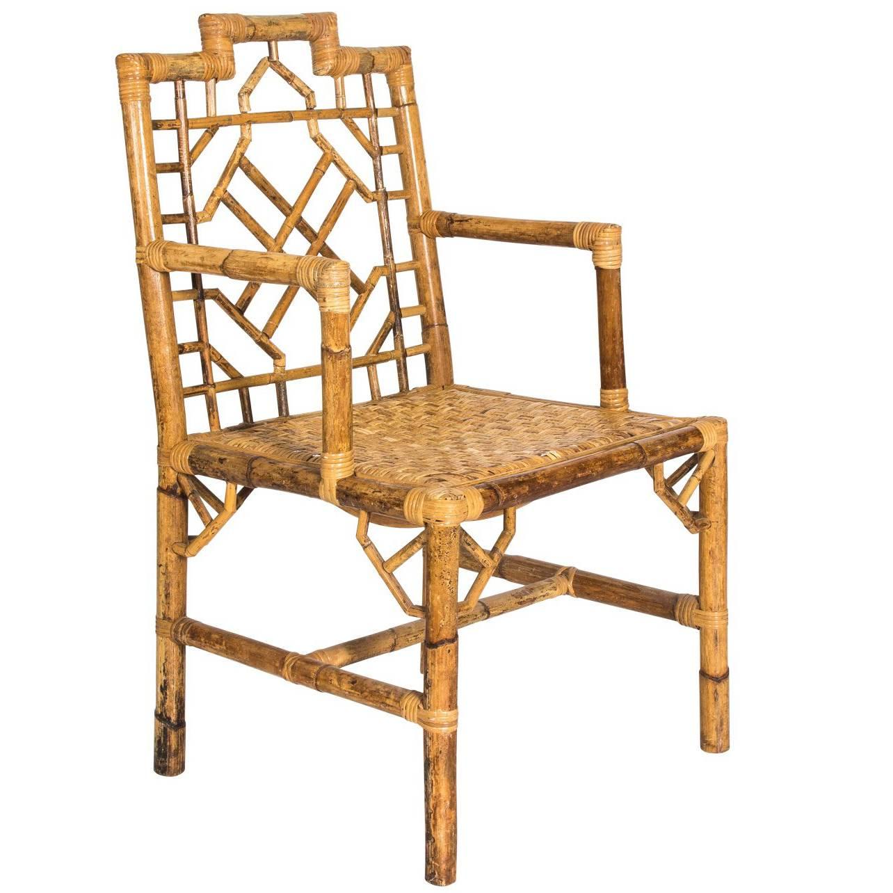 Chinoiserie Style Rattan Chair