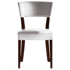 "Neoz" Dining White Chair in Mahogany Designed by Philippe Starck for Driade