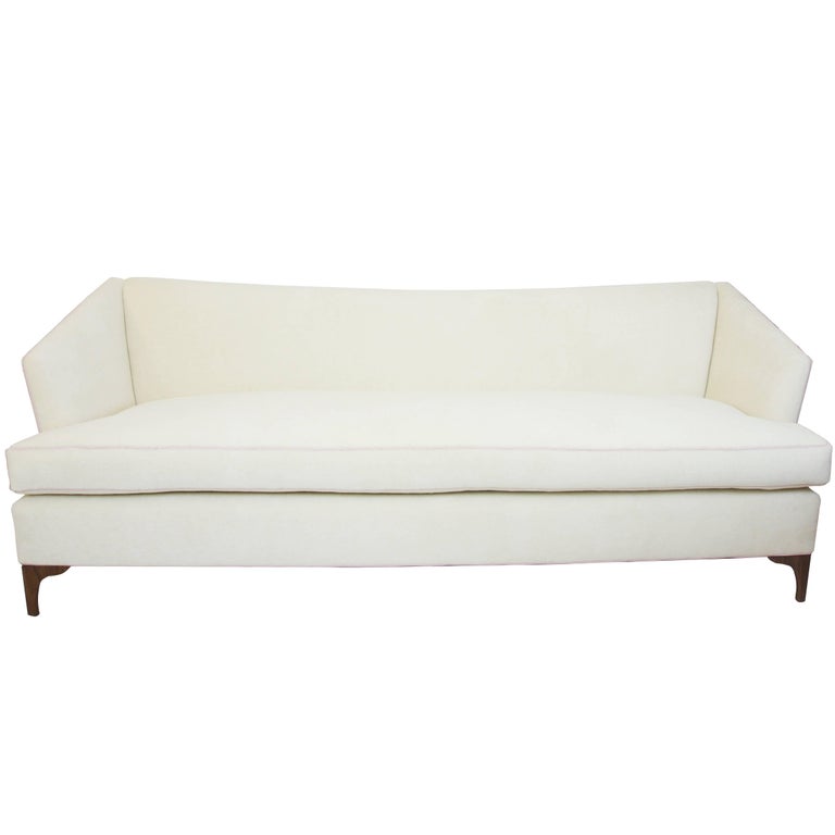 Single Cushion Modern White Sofa For At 1stdibs Single Cushion Modern White Sofa For